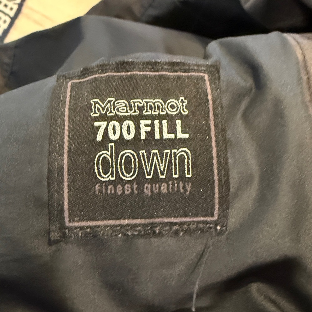 Marmot Montreal 700 Fill Goose Down Coat Puffer Knee Length Fur Hood Black M - Picture 4 of 5